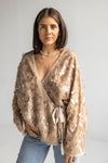 Beige Sequins Kimono