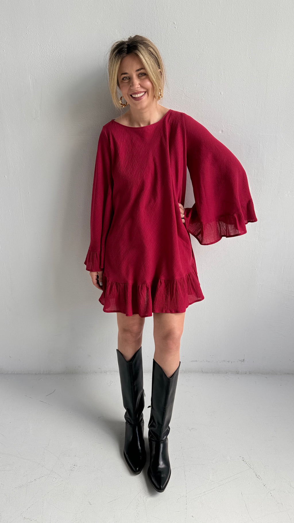 Clache Cotton Ruffle Dress