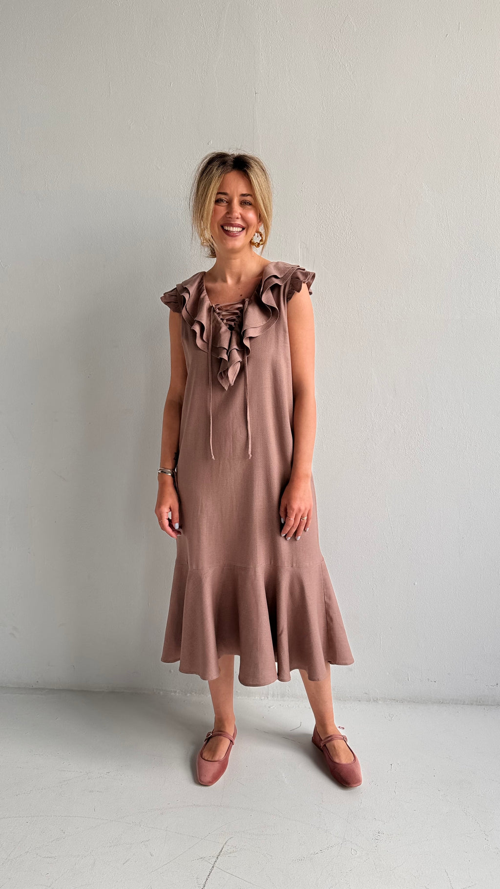 Linen Midi Dress